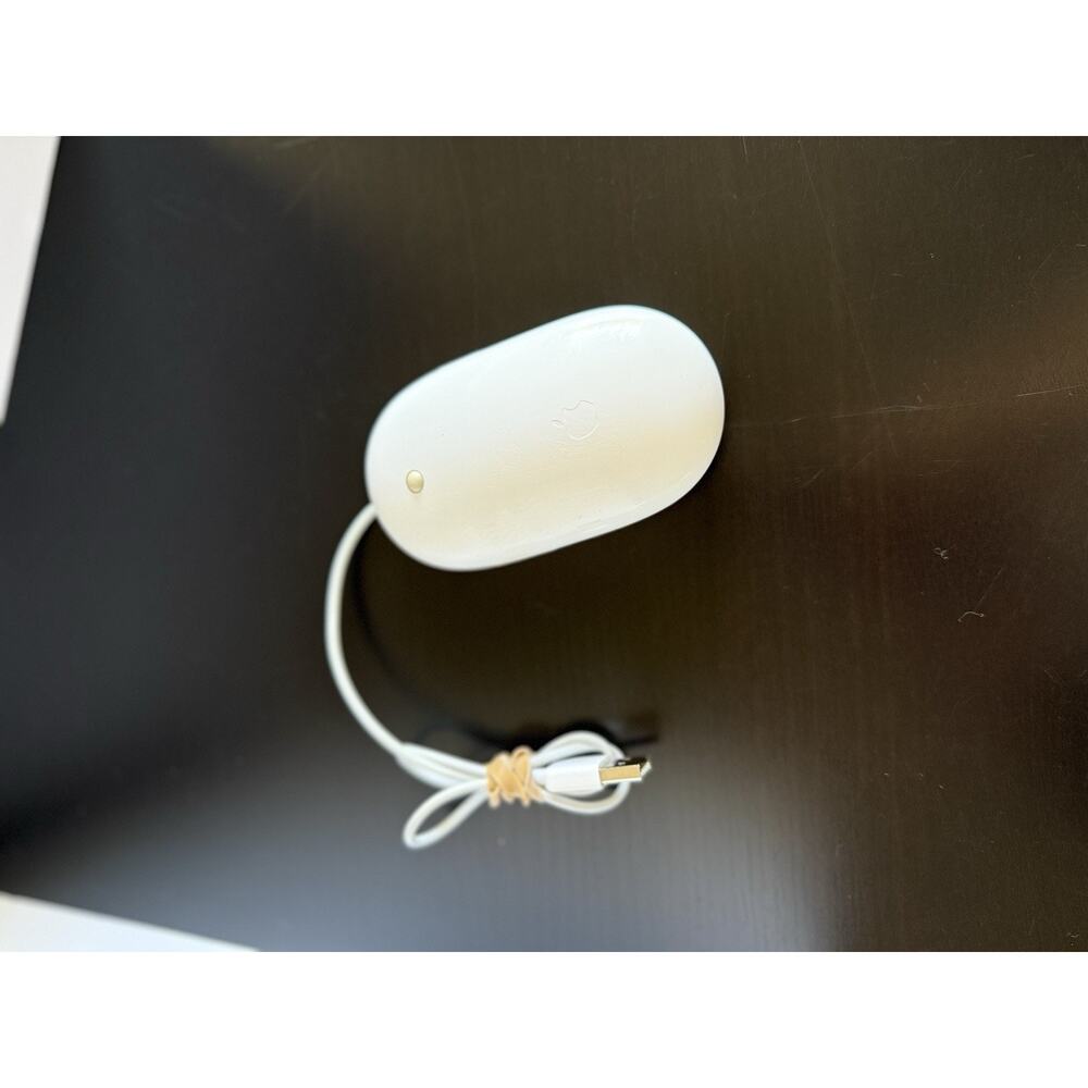 Apple Mighty Mouse A1152 Wired USB Optical Scroll Ball Tested Working